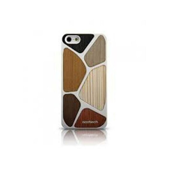 NAZTECH Zen Rubberized SNAP ON Cover IPHONE 5/5S Wooden Rock Pattern ECO - Picture 1 of 1